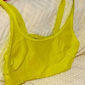 Open back crop top line Green from forever, 21